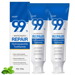 Twin-pack of hydroxyapatite toothpaste with enamel protection formula