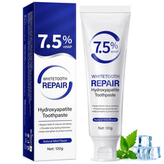 Hydroxyapatite toothpaste tube with gentle mint flavor