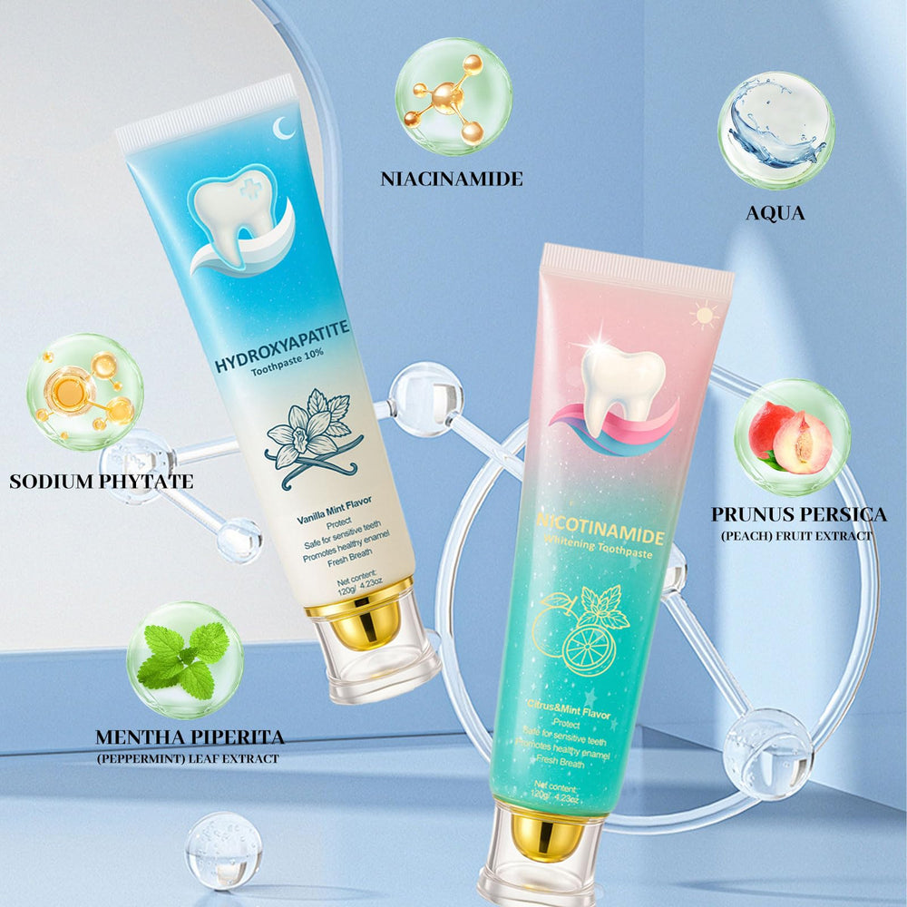 Daytime Niacinamide whitening toothpaste tube (citrus-mint flavor)