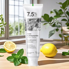 Toothbrush with mint toothpaste and foam