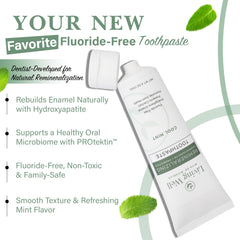 Back label of Hydroxyapatite Toothpaste Mint 4 oz