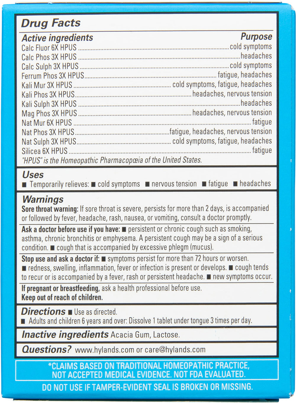 Hyland's Bioplasma quick-dissolving tablets