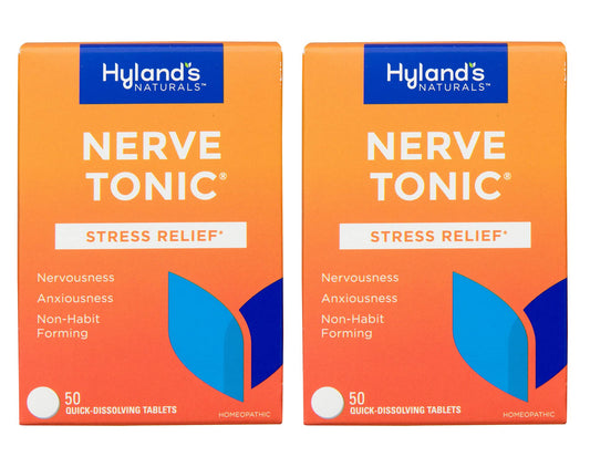 Hyland's Naturals Nerve Tonic 2-pack, 50-count tablets in bottle