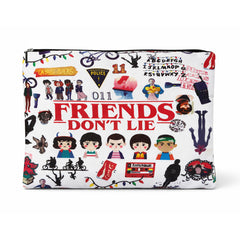 HYPEHOME retro friendship cosmetic bag with zipper, perfect for daily makeup on the go.