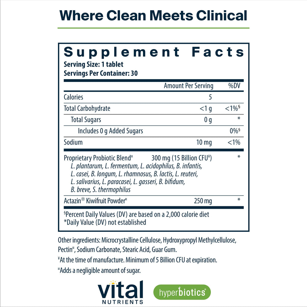 Close-up infographic showing 15 probiotic strains included in Pro-15