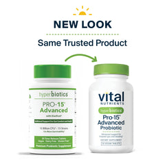 Box packaging for Hyperbiotics Vital Nutrients Pro-15 Probiotics