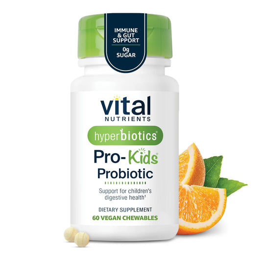 Hero image of Hyperbiotics Vital Nutrients Pro Kids Probiotic bottle with 60 chewables