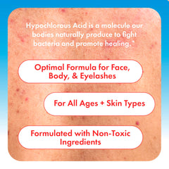 8 oz HypoClear bottle shown as travel-friendly skincare companion.