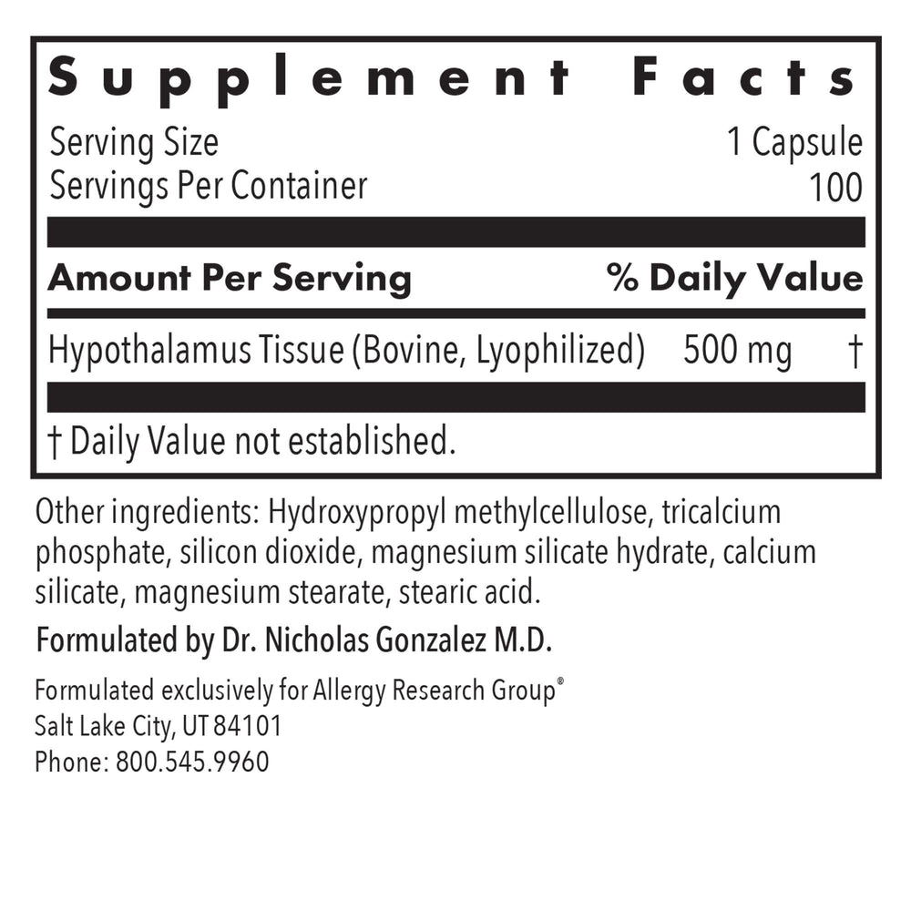 Lyophilized bovine glandular capsules for endocrine support
