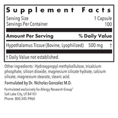 Lyophilized bovine glandular capsules for endocrine support