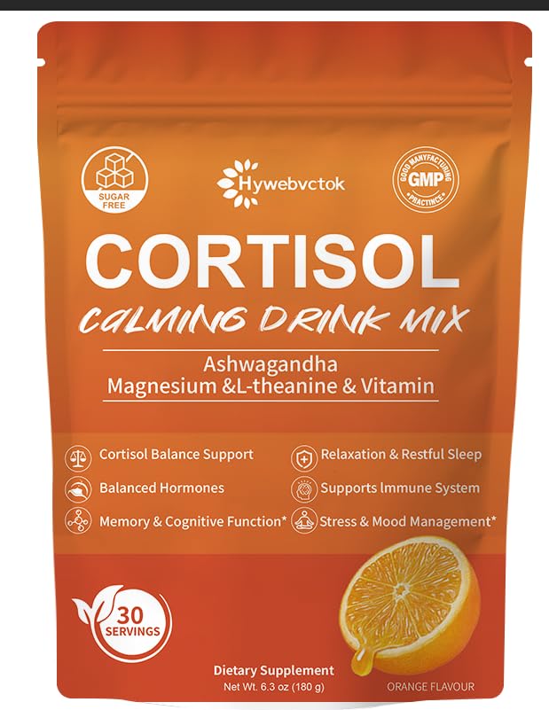 Easy-to-mix daily cortisol supplement powder serving