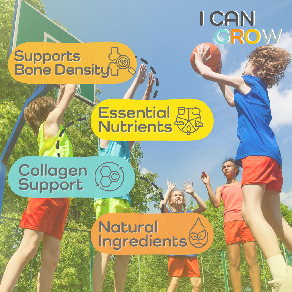 I Can Grow bone health information with Vitamin D3, Magnesium, Zinc, Manganese