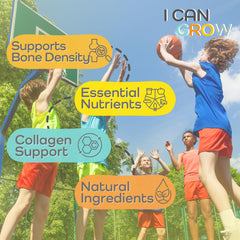I Can Grow bone health information with Vitamin D3, Magnesium, Zinc, Manganese