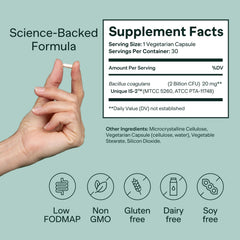 Low FODMAP, gluten-free, vegan and non-GMO icons