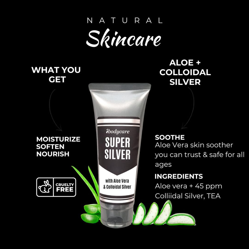 Paraben-free label on ibodycare Super Silver Gel