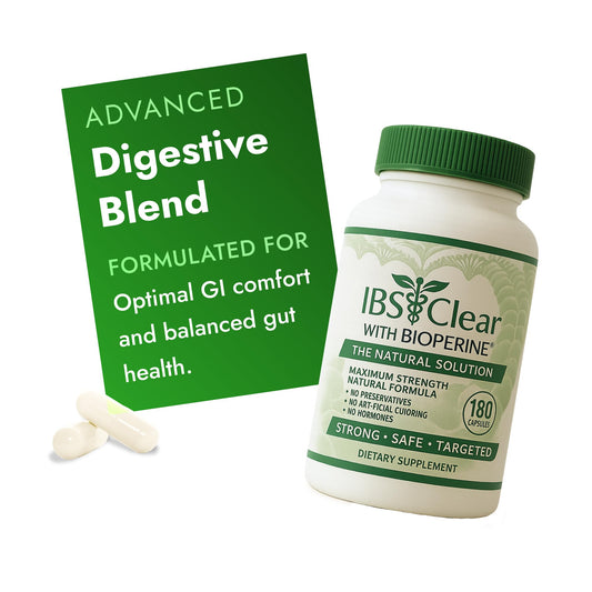 IBS Clear bottle with 180 capsules for a 3-month supply
