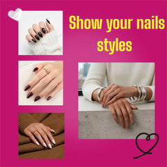 Icebobo no-drying-time manicure in minutes using the press-on nails.