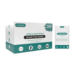 Icepac Lens Wipes 200-pack product shot