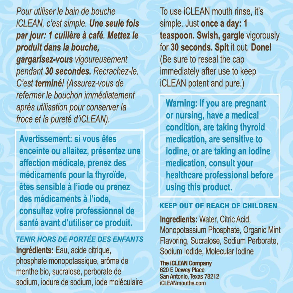 Serving suggestion showing iCLEAN with a glass of water