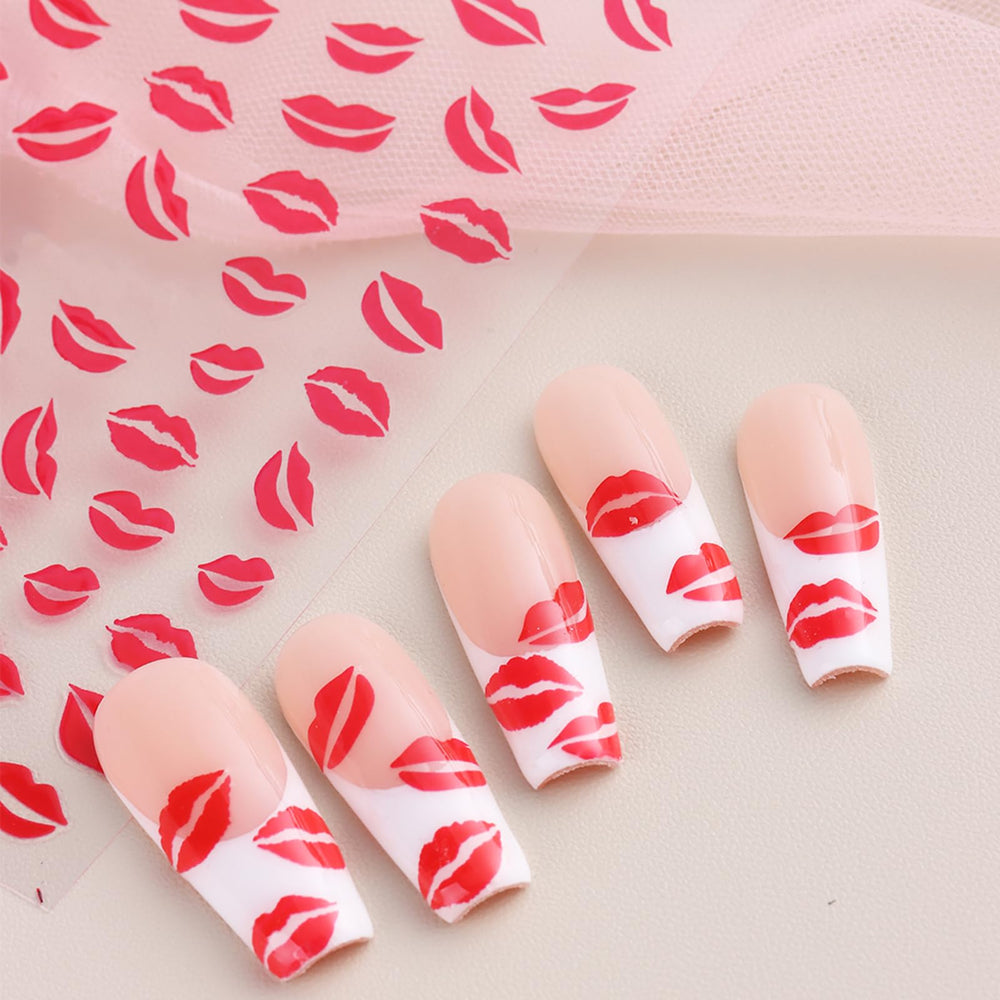 IDDFEVE self-adhesive decals in red black white finish.