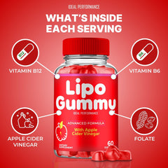 IDEAL PERFORMANCE Lipo Gummy gummies on a clean surface