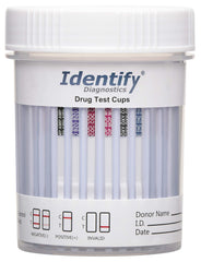 Identify Diagnostics 6-Panel Drug Test Cup 5 Pack with AMPs BZO COC MOP/OPI OXY THC
