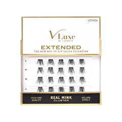 i•ENVY Extended Real Mink Lash Clusters closeup with dramatic volume.