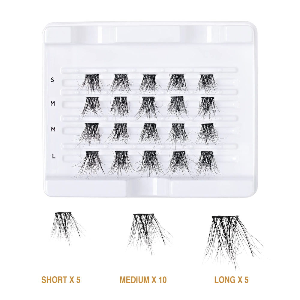 i•ENVY Extended Real Mink Lash Clusters underlash application shows light lift.