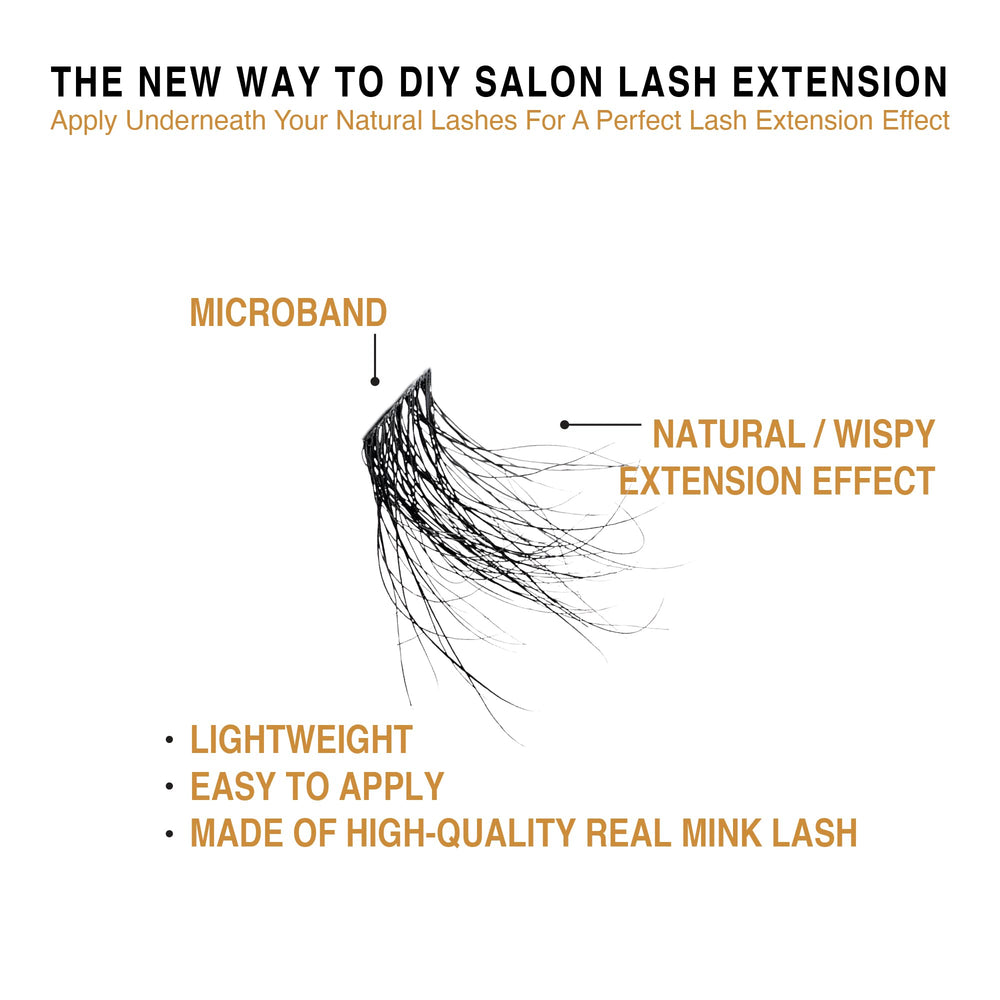 i•ENVY Extended Real Mink Lash Clusters vary in lengths for customizable looks.