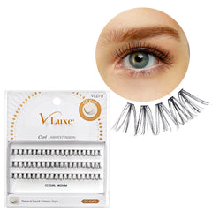 Easy-diy VLuxe CC Curl Lash Cluster application for at-home use with guidance