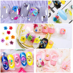 iFancer Flower Nail Charms applied on nails showing vibrant color accents for DIY personalization