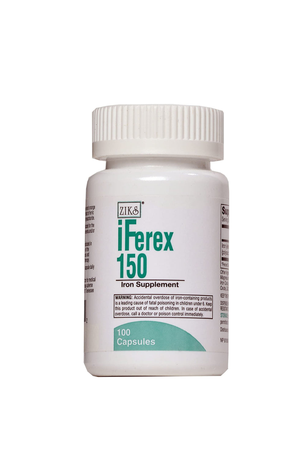 Front view of iFerex 150 bottle