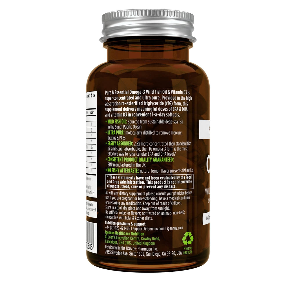 Non-GMO, hypoallergenic lemon-flavored omega-3 formula