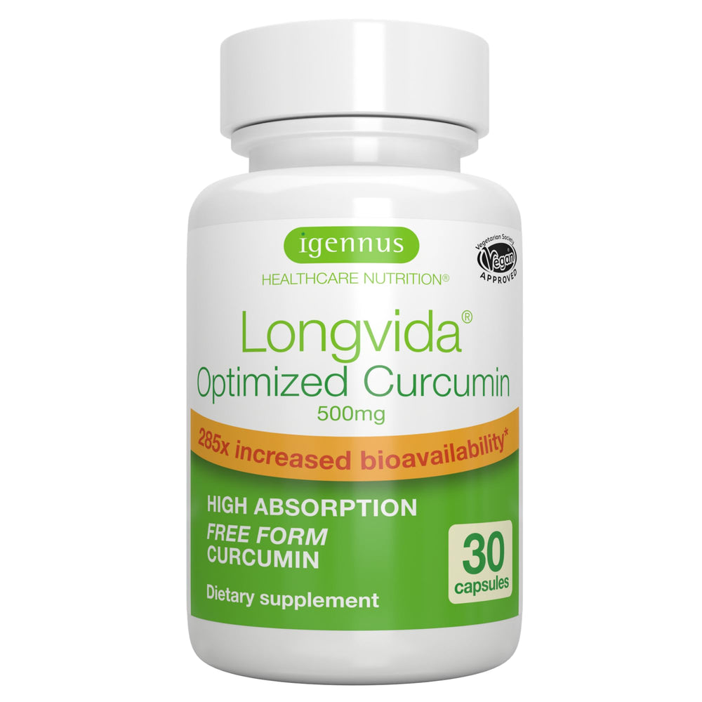 Igennus Longvida Curcumin 500mg bottle front view