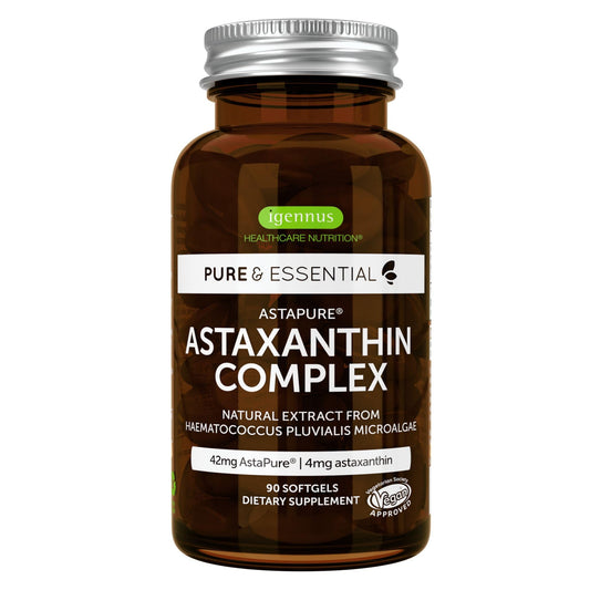 Igennus Vegan Astaxanthin 4mg Complex bottle and packaging