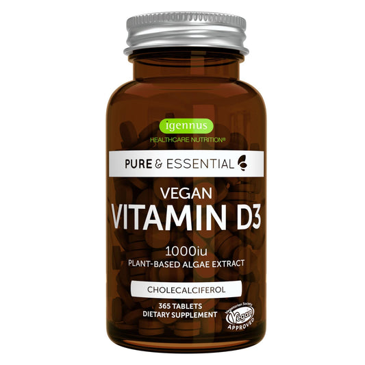 Igennus vegan vitamin D3 1000IU 365 tablets product image