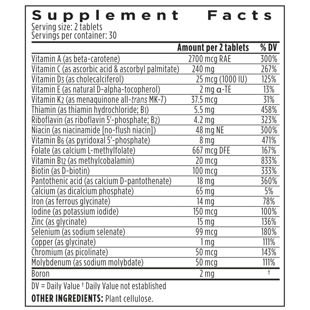 Vegan non-GMO hypoallergenic ingredients in Igennus multivitamin