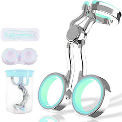 Green iGeyzoe contact lens wearing aids with eyelid stretcher, case and tools
