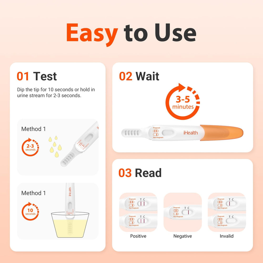 3 tests in foil-wrapped packaging for hygiene and freshness