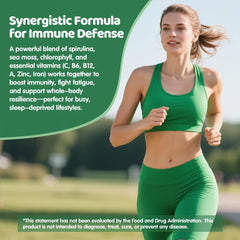 Nutrition facts panel of Spirulina Gummies