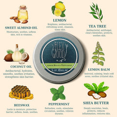 The Ilex Wood lip balm cold sore relief blend offers comforting support during flare ups