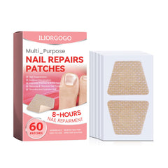 ILIORGOGO nail patches night-time renewal pack shown for rest-friendly care and renewal