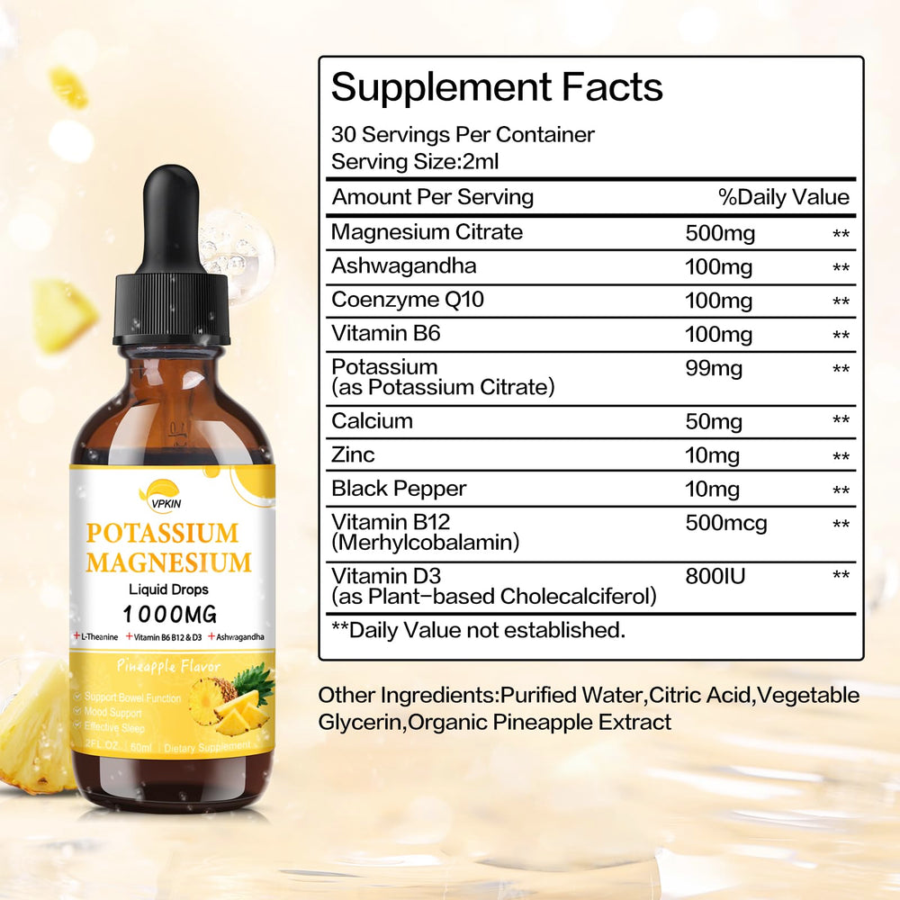 Illustration of key ingredients: magnesium glycinate and minerals