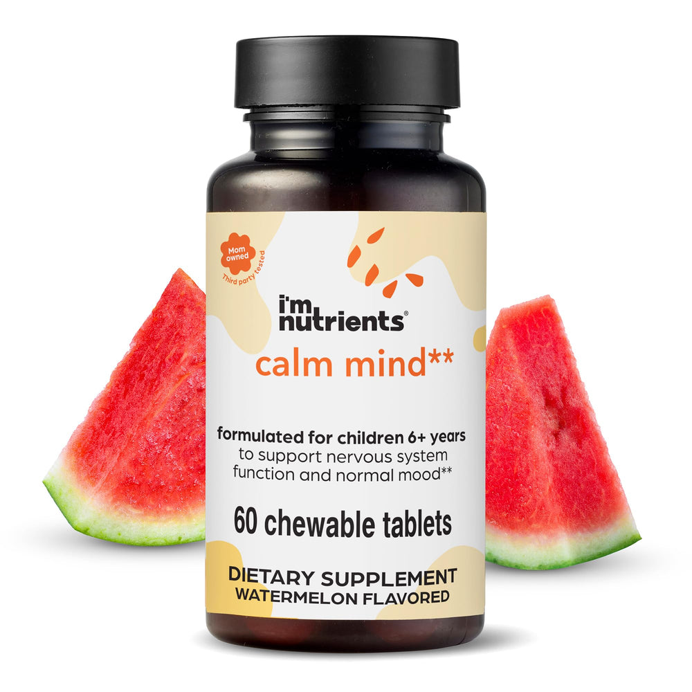 Calm Mind kids chewable tablets — front view