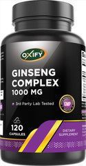 Oxify Ginseng Complex bottle with 120 capsules