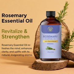 Carno Calm Rosemary Essential Oil – USDA Organic, 1.7 fl oz