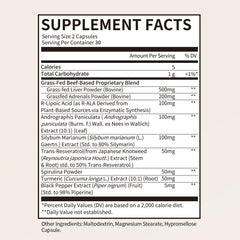 Detox support and energy benefits imagery with capsules