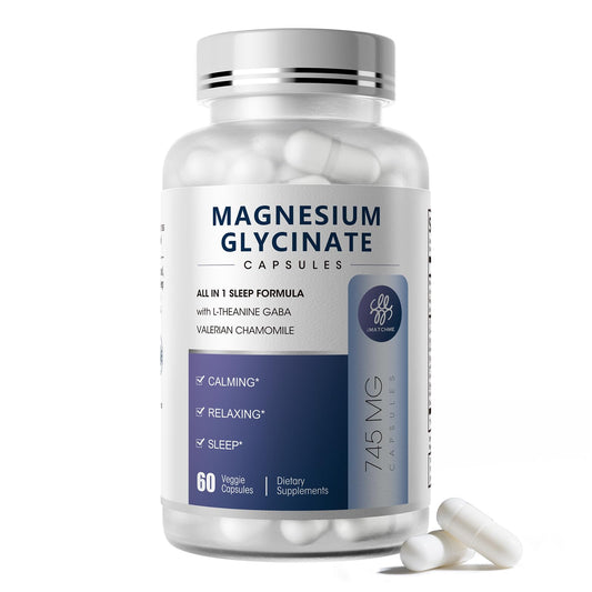 iMATCHME Magnesium Glycinate 850mg bottle front label