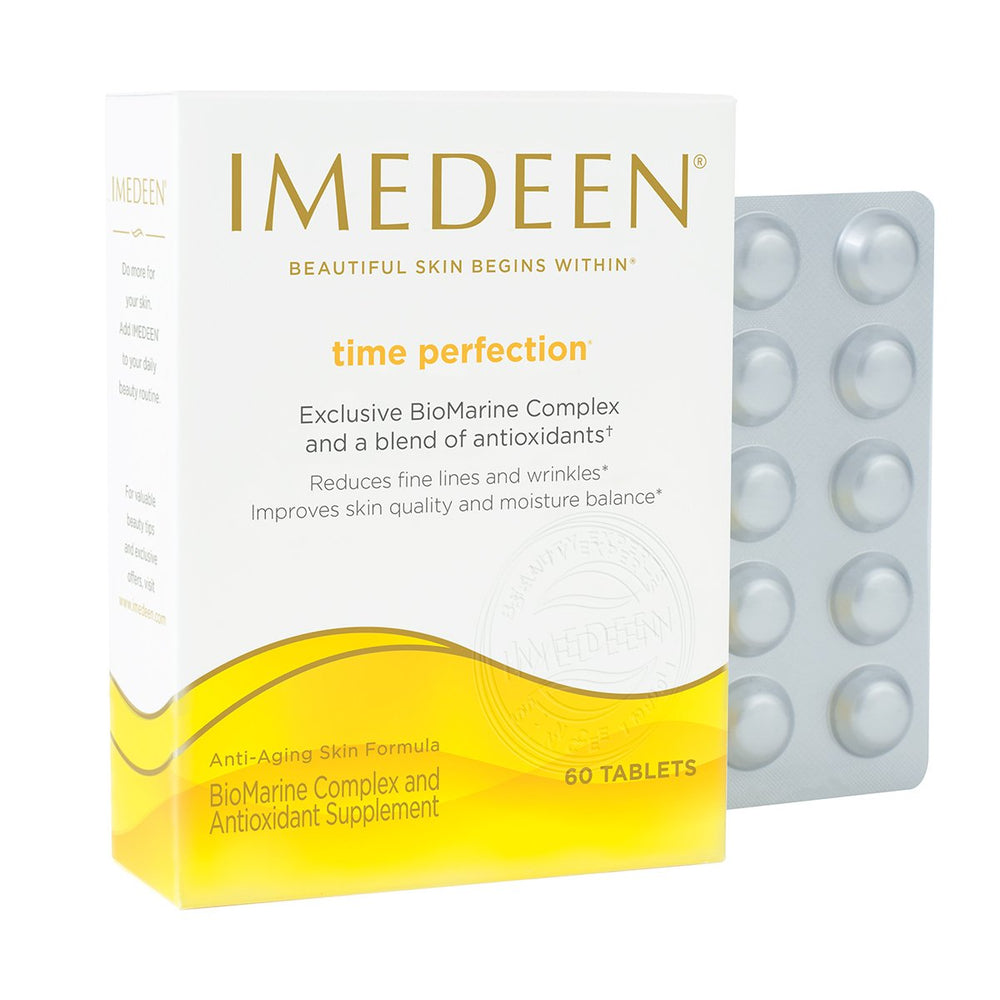 Close-up of Imedeen Time Perfection tablets