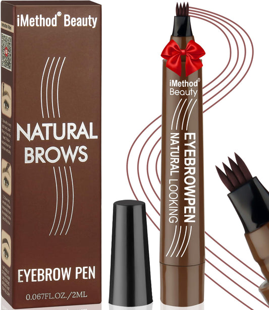 iMethod Microblading eyebrow pen with 4-fork-tip for precise hair-like strokes all day